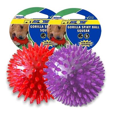 PETSPORT Gorilla Spiky Ball Squeak 2.8" M