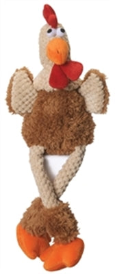 GoDog Checkers Chew Guard Squeaky Plush Dog Toys