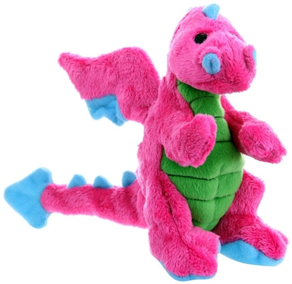 GoDog Dragon Chew Guard Squeaky Plush Dog Toy
