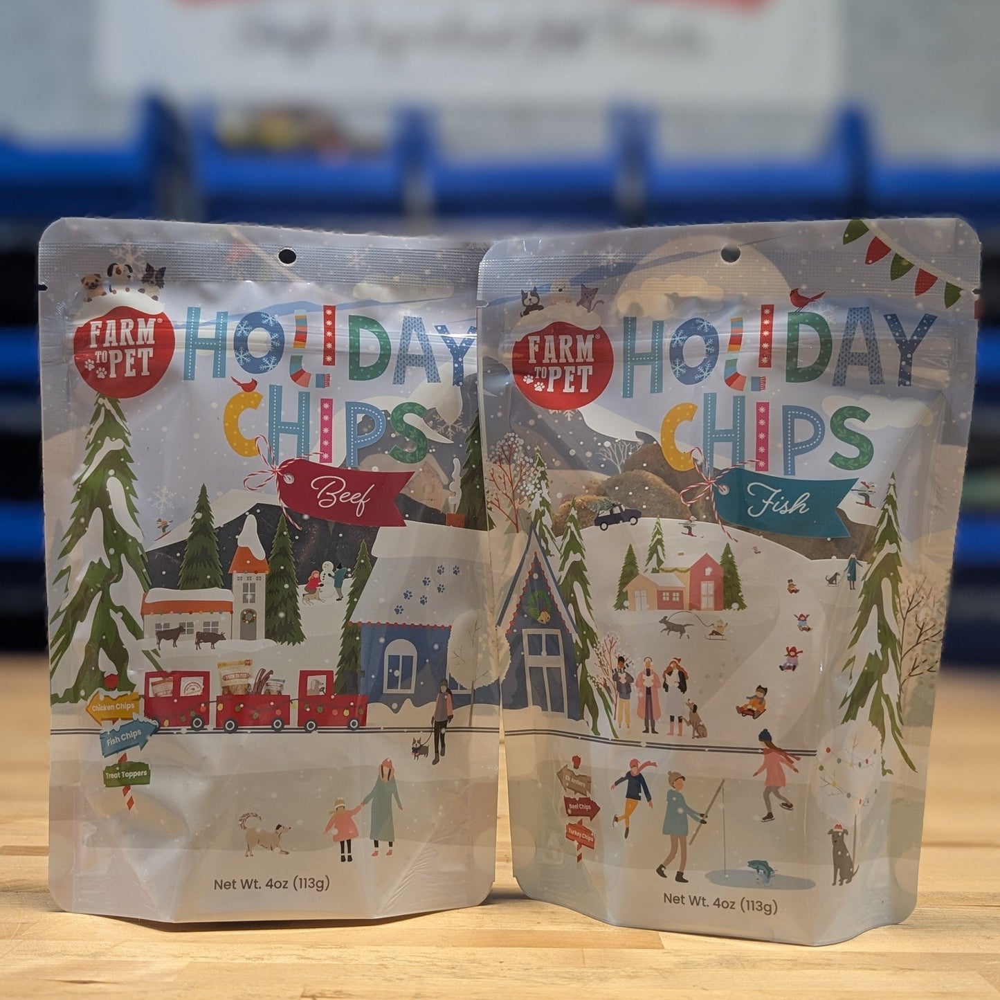 Holiday Chips Dog Treats - Beef & Fish 4oz