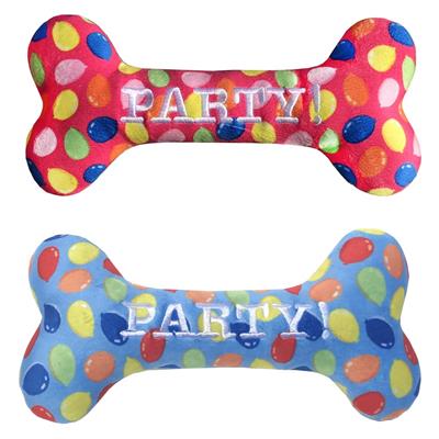 Party Time Bone Dog Toy