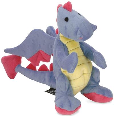 GoDog Dragon Chew Guard Squeaky Plush Dog Toy